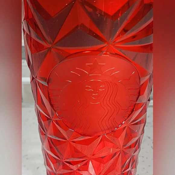 Poinsettia Red Prism Cold Cups and Ornament - Picture 2 of 3